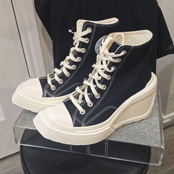 Converse Chuck 70 De Luxe High Top Wedge Platform Sneakers - Picture 12 of 16
